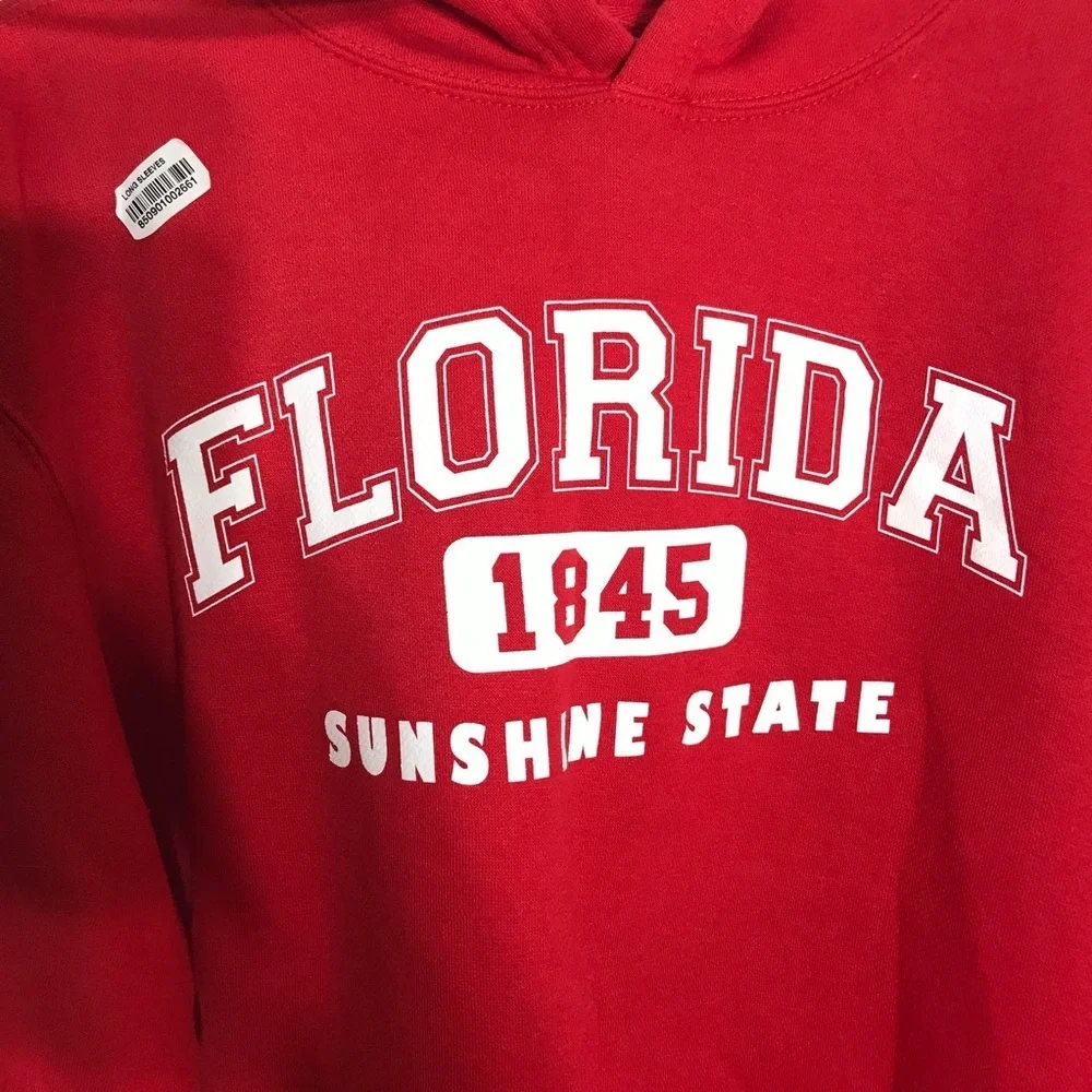 Pacific & Co. The Perfect Unisex Hoodie Florida 1845 Sunshine State Red Sz S New